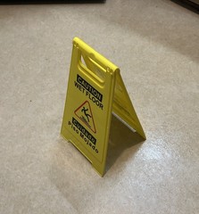 Caution Wet Floor Sign,17.5″ Height,Bright Yellow Double-Sided Folding A-Shaped
