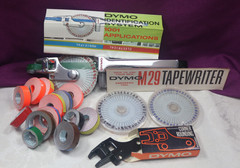 Vintage DYMO M-29 Tapewriter + accessories & NIB Corner Rounding #9-1631
