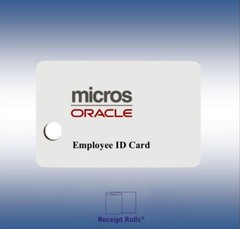 25 Genuine White Micros Oracle Magnetic Stripe Employee Swipe ID Cards