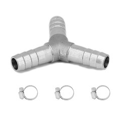 Stainless Steel 5/16″ Hose Barb Wye 3 Way Y Shaped Barbed Union Fitting