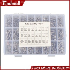 710Pcs Machine Screw Assortment Assorted Nuts Bolts and Flat Washers Kit