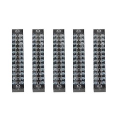 5Pcs Dual Row 12 Positions Screw Terminal Electric Barrier Strip Block 15A 600V