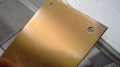 SOLID Satin BRASS Door Pull Plate Handle 14″ x 3-1/2″ w Back Plate