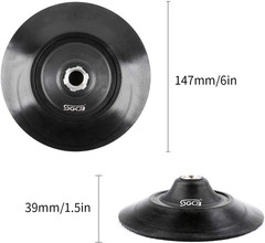 6″ Rotary Flexible Backing Plate with Hook-and-Loop for Polishers and Sanders
