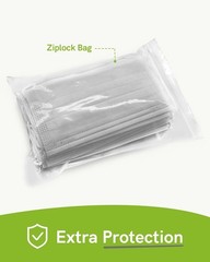 50-Pack Disposable 3-Ply ASTM Level 3 Face Masks – Comfortable & Stylish in Gray