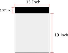Pack of 10 Self-Sealing 15×19 Inch White Poly Mailers for E-commerce Shipping