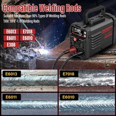 Soldadora Inverter 110V MMA TIG 2 en 1 Portátil 135A Kit 20 Varillas Gafa Guante