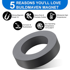 Large Magnet Heavy Duty, 4″ OD X 2.36″ ID X 0.79″ Thick (100Mm X 60Mm X 20Mm) Gr