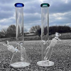 12″ Tall Clear 38x4mm Glass Ripper Bong Beaker or Straight Hookah Water Pipe