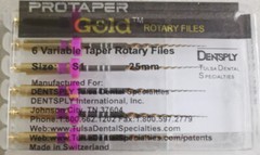 Dentsply Protaper Gold Rotary Files Tulsa Assorted Endodontics 21mm/25mm/31mm