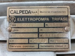 Calpeda Electric Pump BC 22/1 Pump L/min: 25/100 A2.72/1.57 50Hz m19.5/13