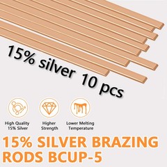 10-40 Sticks Brazing Rod BCuP-5 15% Silver for HVAC & Industrial Applications