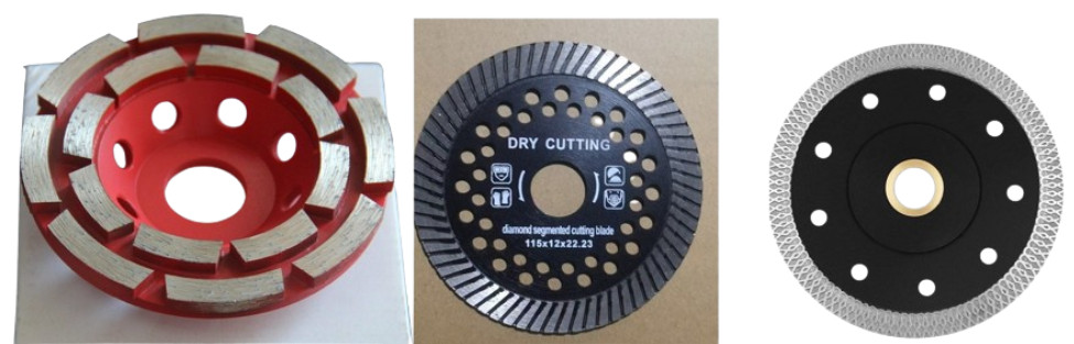 Power Tools 4.5″ Cup Wheel + Turbo Blade + Mesh Blade Cutting Kit marble granite