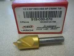 1/2″ 90 DEGREE SINGLE FLUTE COUNTERSINK HIGH SPEED STEEL KEO 53129 USA