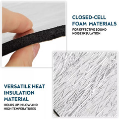 19sqft 12Pcs 20”x12” Durable Sound Deadener Heat Insulation Mat for car&Truck