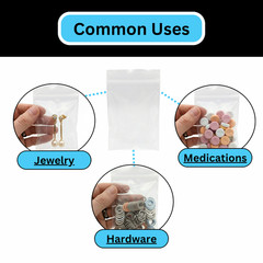 2000 Pack 2 Mil 2″x3″ Plastic Clear Small Reclosable Poly Bags Zipper Baggies