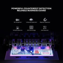 Money Counter Machine Mixed Denomination Bill Value Counting 20 Currency Cash 7S