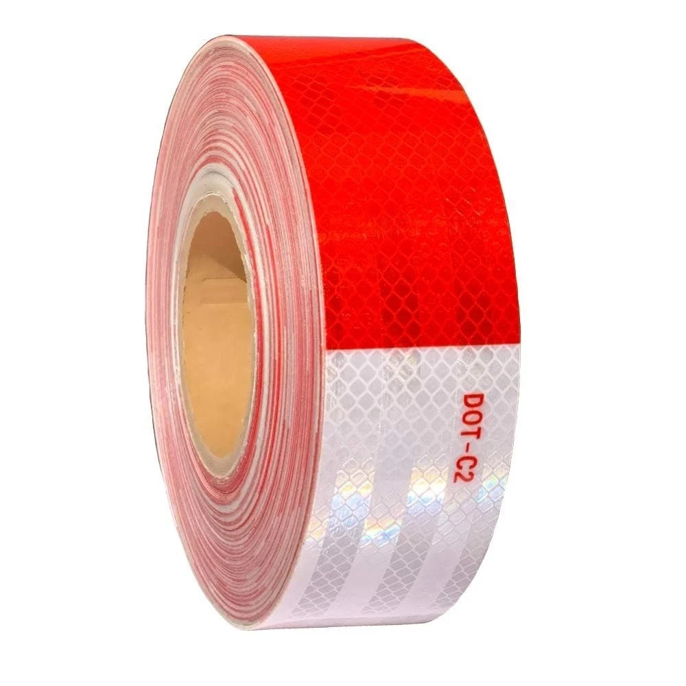 Cinta de seguridad reflectante DOT-C2 de 2” x 30FT,resistente al agua para remo