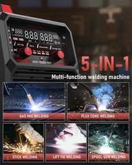 185A, 5 in 1 Aluminum Welding Machine, Control 110V/220V Dual Voltage