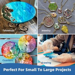 TAKIMO 68OZ Crystal Clear Epoxy Resin Kit – 1:1 Mixing Ratio, Bubble Free & A…