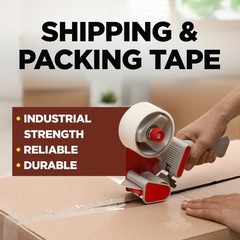 Scotch Commercial Grade Shipping Packaging Tape, 1.88″ x 6 Rolls, Transparent