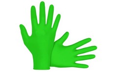 Nitrile Exam Gloves 7 mil 2XL Powder Free Hi-Viz Green 100 Count Extra Strength