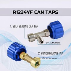 Automotive R1234Yf Can Tap, R 1234Yf Self Sealing Can Tap and Puncture AC Freon