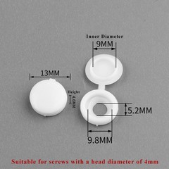 Hinged Screw Cover Caps Colorful Plastic Decorative Cover for M4 M6 Screws Heads