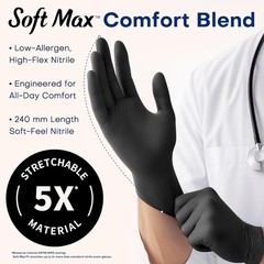 Medical Soft Max Nitrile Exam Gloves, 1000Pcs Latex-Free Powder-Free Food Saf…