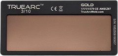 Gold Auto-Darkening Welding Lens – True Color Gold Filter – Fits 2″ X 4-1/4″ Wel