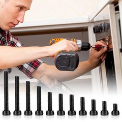 M10 x 1mm/1.25mm Fine Pitch Black Allen Bolt Socket Cap Screws High Tensile 12.9