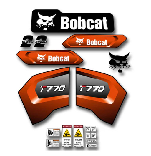 Bobcat T770 Later Style Decal Kit Skid Steer T770 Stickers for Latest Model