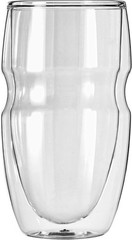 Serafino Double Wall Insulated Iced Tea and Coffee Glasses, 16-Ounce, Set of 6
