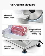 VEVOR Meat Slicer Electric Deli Slicer Machine 150W 6.7 in Sharp Blade for Home