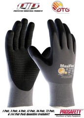 34-844 MaxiFlex MicroFoam Dotted Palm Nitrile Grip Coated PROTECTIVE WORK GLOVES