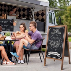 Magnetic A-Frame Chalkboard Message Sign Board Extra Large 44″x22″ Free Standing