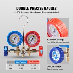 VEVOR AC Manifold Gauge Set 3-Way Fit R134A R12 R502 Refrigeration Charging