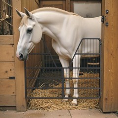 52″W x 42″H Horse Stall 3 Layers Steel Gate for Horse Heavy Duty Horse Gate