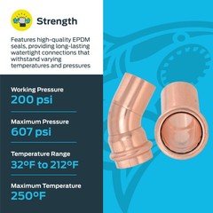 Sharkbite 1 Inch Copper Press X 1 Inch Ftg 45 Degree Street Elbow Plumbing