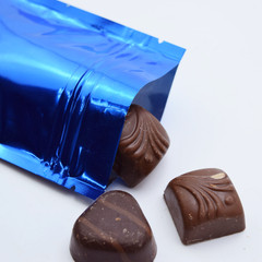 100/1000/2000 Glossy Blue Mylar Foil Food Storage Resealable Zipper Flat Pouch
