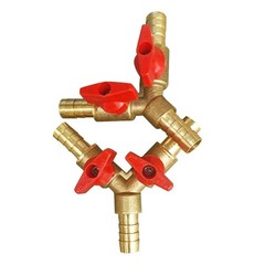 5/16 Inch Hose Barb Valve Brass 3 Way Shut Off Y Shaped 2 Switch Ball Valve