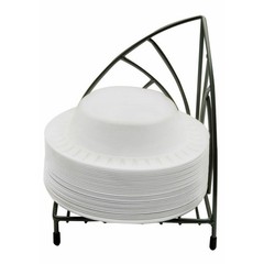 HUBERT Napkin and Plate Organizer Holder Flint Wire – 6 1/4″L x 6 1/4″W x 8″H