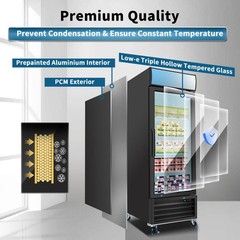 Commercial Reach in Freezer Glass Door Display Merchandiser Restaurant NSF 27″ W
