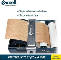 Excell Water Activated Gummed Kraft Paper Tape Dispenser for Shipping