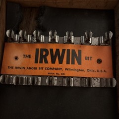 Vintage Irwin 13pc Auger Drill Bit Set – No. DM Wooden Box USA + 6 Extra Bits