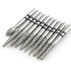 AZDENT Dental FG 1.6mm Diamond Zirconia Cutting Burs for High Speed Handpiece