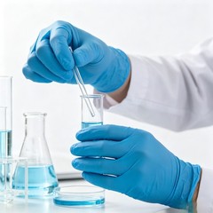 Disposable Blue Nitrile Exam Gloves 11″ 8mil Latex Free 50PCS Powder Free