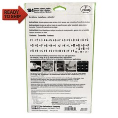 3″ Vinyl Self-Adhesive Black Letters and Numbers Kit, 184 Pieces