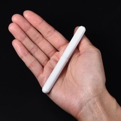 2Pcs Magnetic Stir Bar Rod 4″ 100mm x10mm with Ring Shape PTFE Coating White