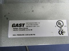 Gast Model No DOA-P704-AA Compressor/Vacuum Pump with WARRANTY 4 available